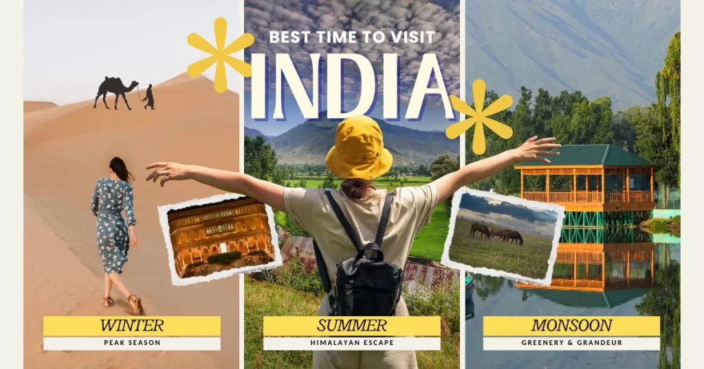When is the Best Time to Visit India during Summer, Winter and Monsoon. Where to go